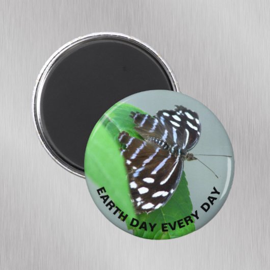 Dag van de Aarde Elke dag Blauwe Wave Butterfly Fo Magneet