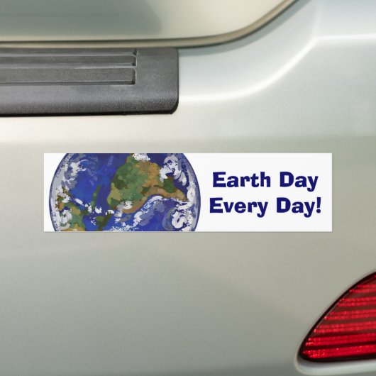 Dag van de Aarde Elke dag Bumpersticker (Op auto)