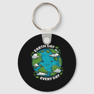 Dag van de Aarde Elke dag Cute Environmental Cute Sleutelhanger