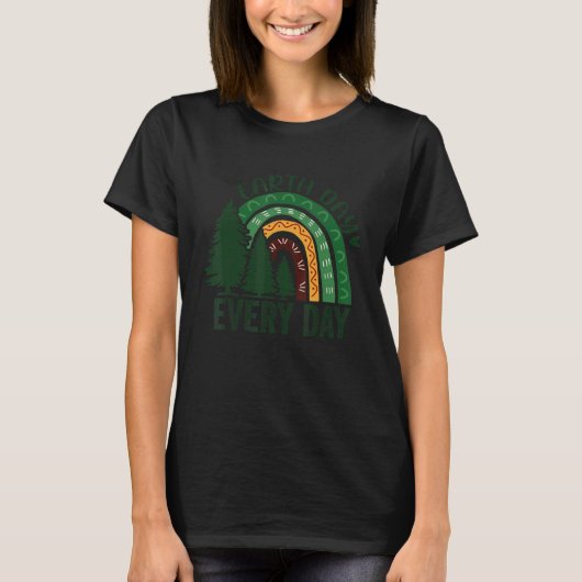 Dag van de Aarde Elke dag Cute Rainbow 22 april Da T-shirt (Voorkant)