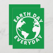 Dag van de Aarde Elke dag - Dag van de Aarde Feestdagenkaart (Voorkant / Achterkant)