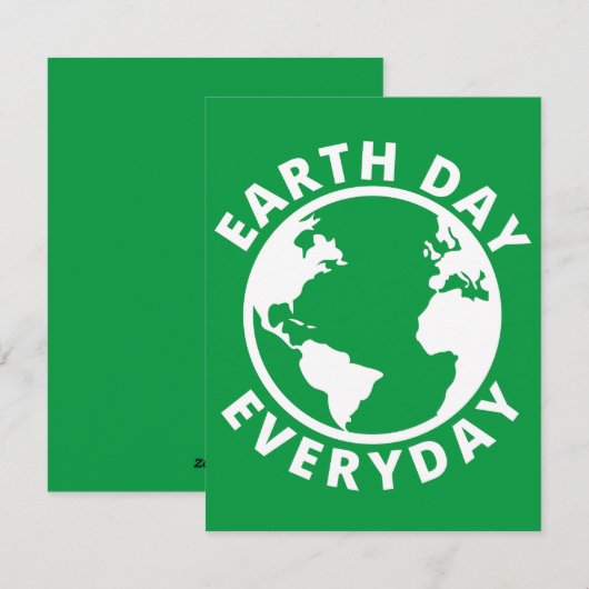 Dag van de Aarde Elke dag - Dag van de Aarde Feestdagenkaart (Voorkant / Achterkant)