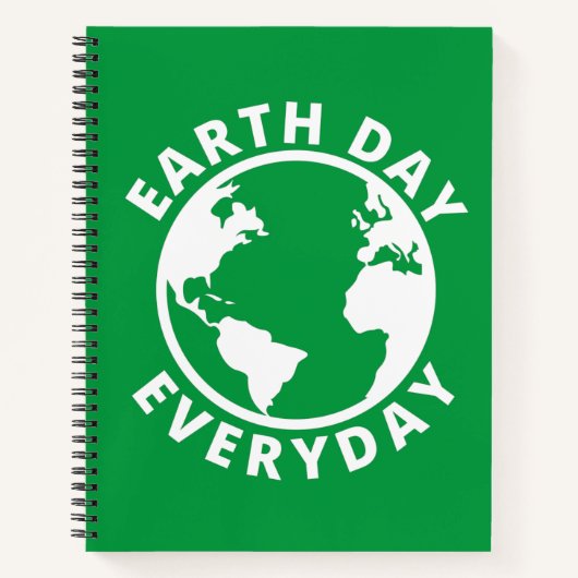 Dag van de Aarde Elke dag - Dag van de Aarde Notitieboek (Voorkant)