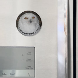 Dag van de Aarde Elke dag Foto Snowy Owl Magneet