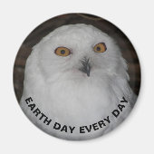 Dag van de Aarde Elke dag Foto Snowy Owl Magneet (Voorkant)