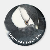 Dag van de Aarde Elke dag - Foto van Puffin Magneet (Voorkant)