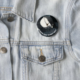Dag van de Aarde Elke dag - Foto van Puffin Ronde Button 5,7 Cm