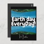 dag van de aarde elke dag , ga groene , elegante k briefkaart (Voorkant / Achterkant)