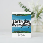 dag van de aarde elke dag , ga groene , elegante k briefkaart (Staand voorkant)