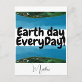 dag van de aarde elke dag , ga groene , elegante k briefkaart (Voorkant)