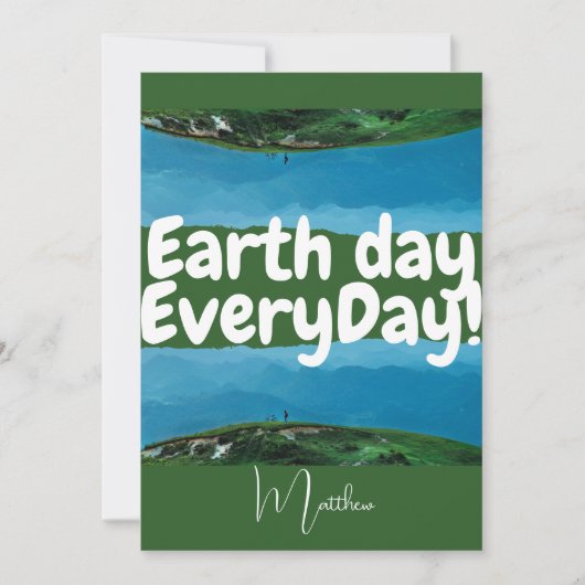 dag van de aarde elke dag , ga groene , elegante k kaart (Voorkant)