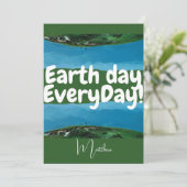 dag van de aarde elke dag , ga groene , elegante k kaart (Staand voorkant)