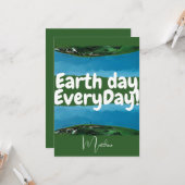 dag van de aarde elke dag , ga groene , elegante k kaart (Voorkant / Achterkant in situ)