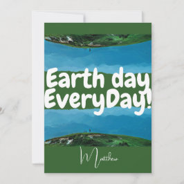 dag van de aarde elke dag , ga groene , elegante k kaart