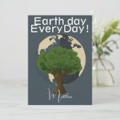 dag van de aarde elke dag , ga groene , elegante k kaart (Staand voorkant)