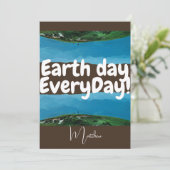 dag van de aarde elke dag , ga groene , elegante k kaart (Staand voorkant)