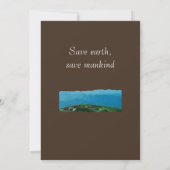 dag van de aarde elke dag , ga groene , elegante k kaart (Achterkant)