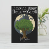 dag van de aarde elke dag , ga groene , elegante k kaart (Staand voorkant)