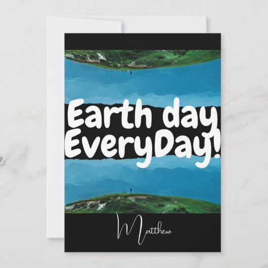 dag van de aarde elke dag , ga groene , elegante k kaart (Voorkant)