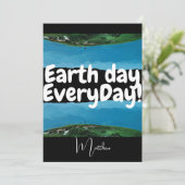 dag van de aarde elke dag , ga groene , elegante k kaart (Staand voorkant)