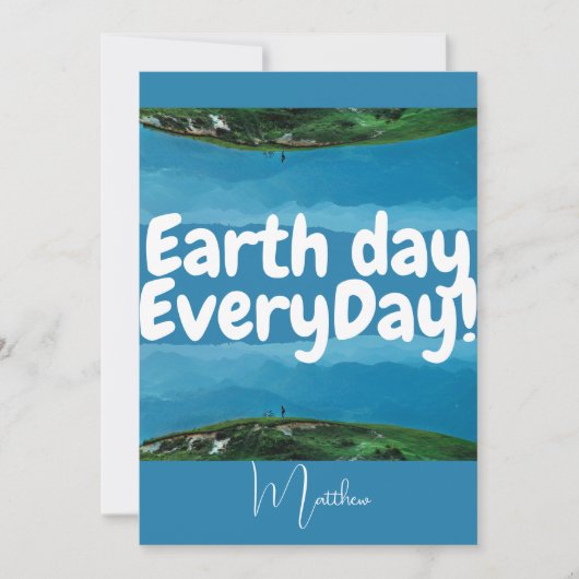 dag van de aarde elke dag , ga groene , elegante k kaart (Voorkant)
