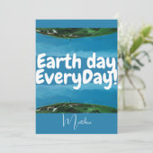 dag van de aarde elke dag , ga groene , elegante k kaart (Staand voorkant)