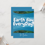 dag van de aarde elke dag , ga groene , elegante k kaart (Voorkant / Achterkant in situ)