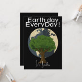 dag van de aarde elke dag , ga groene , elegante k kaart (Voorkant / Achterkant in situ)
