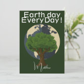 dag van de aarde elke dag , ga groene , elegante k kaart (Staand voorkant)