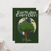 dag van de aarde elke dag , ga groene , elegante k kaart (Voorkant / Achterkant in situ)