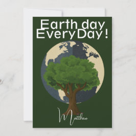 dag van de aarde elke dag , ga groene , elegante k kaart