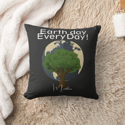 dag van de aarde elke dag , ga groene , elegante k kussen (Deken)