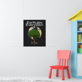 dag van de aarde elke dag , ga groene , elegante k poster