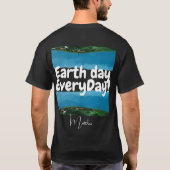 dag van de aarde elke dag , ga groene , elegante k t-shirt (Achterkant)