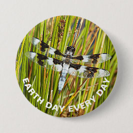 Dag van de Aarde Elke dag Gemeenschappelijke White Ronde Button 5,7 Cm