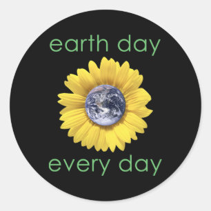 Dag van de Aarde elke dag - Green Environment Flow Ronde Sticker