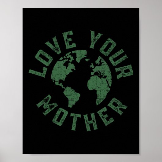 Dag van de Aarde Elke dag houdt van je moederplane Poster (Voorkant)