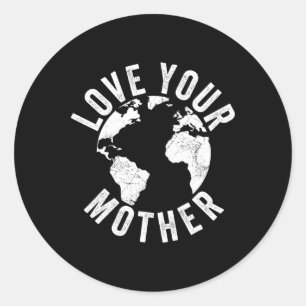 Dag van de Aarde Elke dag houdt van je moederplane Ronde Sticker