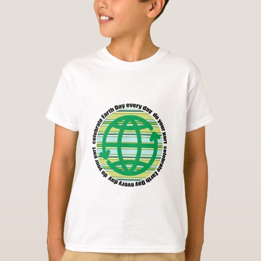 Dag van de Aarde elke dag Kinderen Hemden T-shirt (Voorkant)