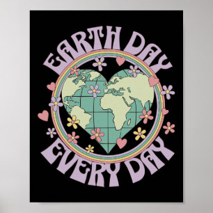 Dag van de Aarde Elke dag Klimaatverandering Milie Poster
