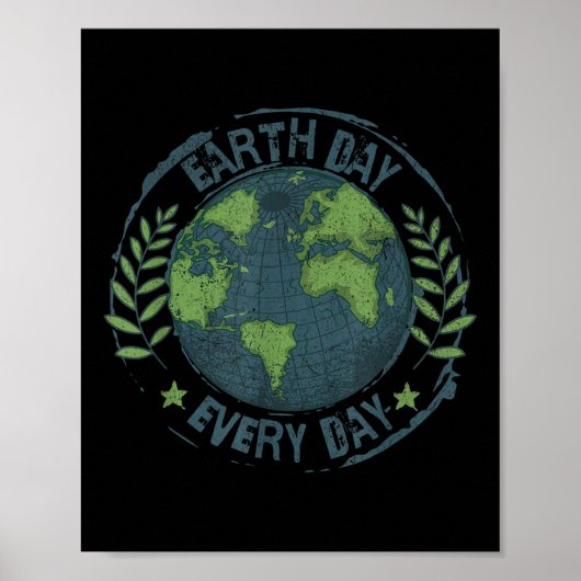 Dag van de Aarde Elke dag Klimaatverandering Milie Poster (Voorkant)