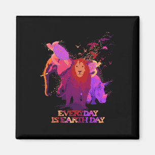 Dag van de Aarde Elke dag Lion Rhi Magneet