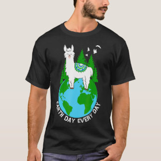 Dag van de Aarde Elke dag Llama Cool Pro Environme T-shirt