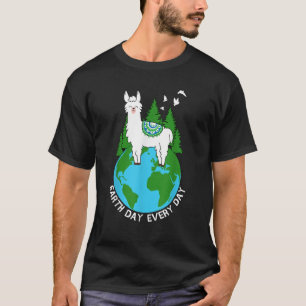 Dag van de Aarde Elke dag Llama Cool Pro Environme T-shirt