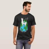 Dag van de Aarde Elke dag Llama Cool Pro Environme T-shirt (Voorkant volledig)