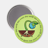 Dag van de Aarde Elke Dag Magnet (Voorkant / Achterkant)