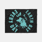 dag van de aarde elke dag milieu klimaatveranderin fleece deken (Voorkant (Horizontaal))