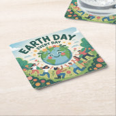 Dag van de Aarde Elke Dag Onderzetter Set (Schuin)