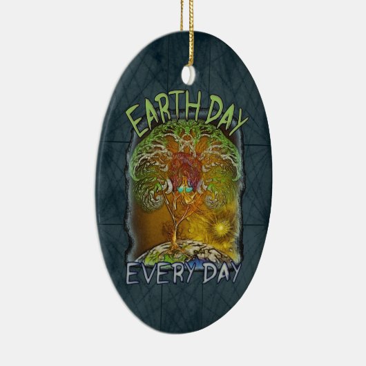 Dag van de Aarde Elke dag Persoonlijk Keramisch Ornament (Rechts)