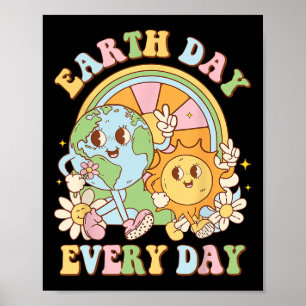 Dag van de Aarde Elke Dag Planeet Milieu Dag van d Poster